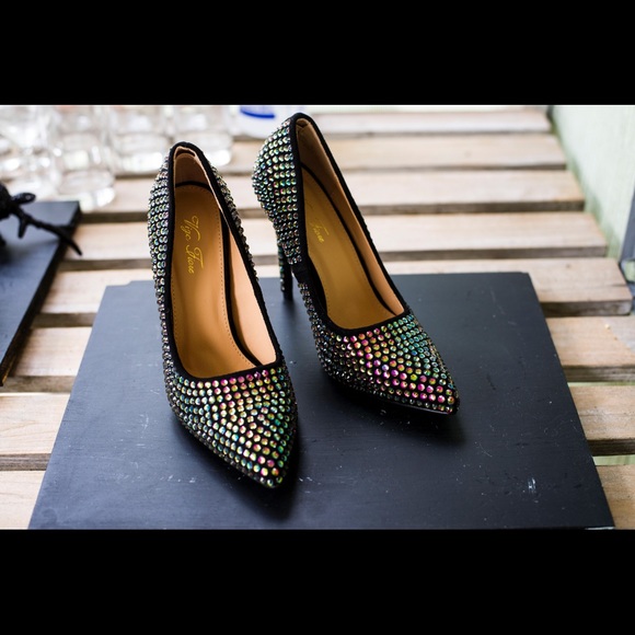 Rainbow Rhinestone Heals - Picture 2 of 2